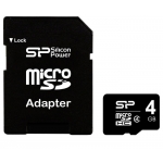   Micro SD HC - Silicon Power - Class 4 - 4GB